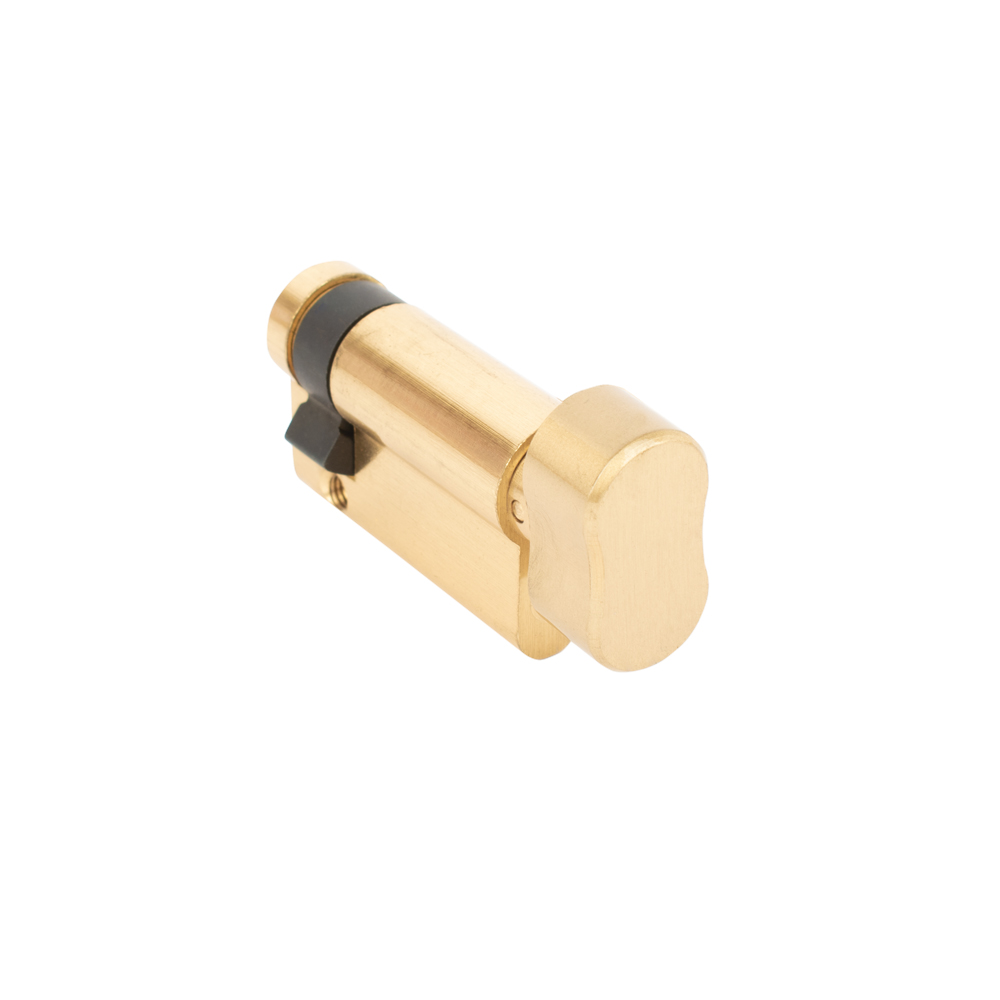 6 Pin Half Thumbturn Door Cylinder - Brass (40/10)